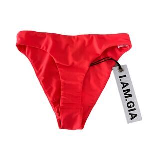 NEW I.AM.GIA Womens Bikini Bottom Neon Coral S Small